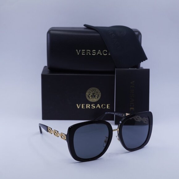 Versace VE4407D GB1/87 Square Sunglasses – Black/Dark Grey - Picture 5 of 10